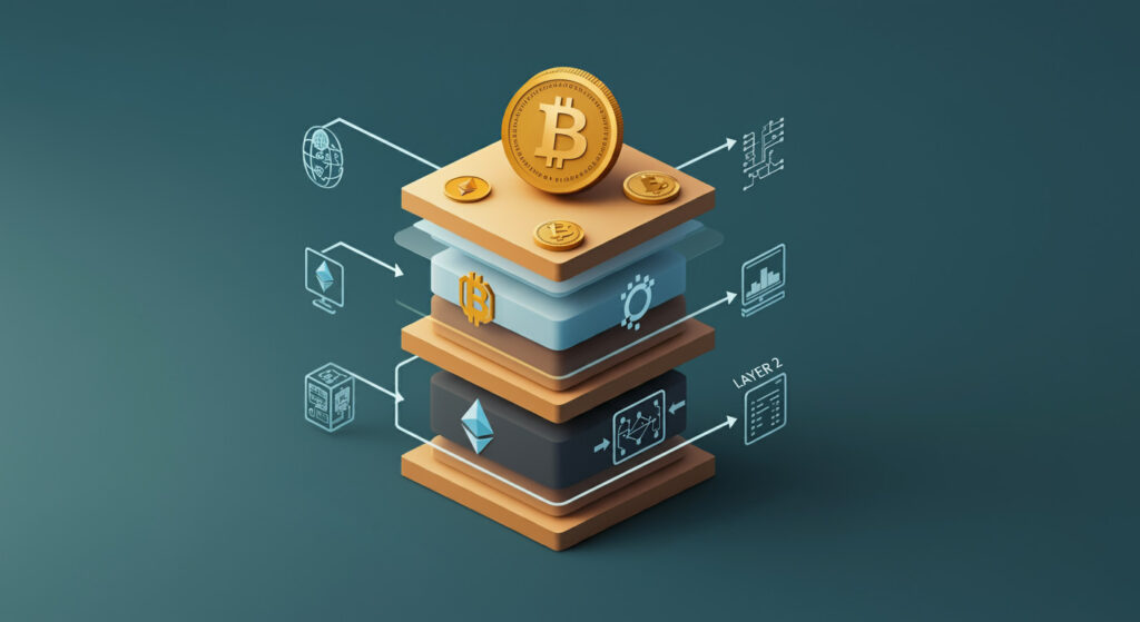 A 3d Diagram Of Blockchain Layers, From Foundational Layer 0 To Application Focused Layer 3, Highlighting Their Distinct Purposes 